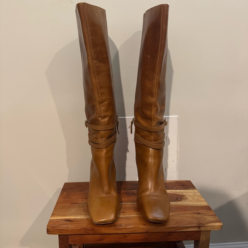 Louise et Cie Brown Leather Heeled Boots - Picture 4 of 7
